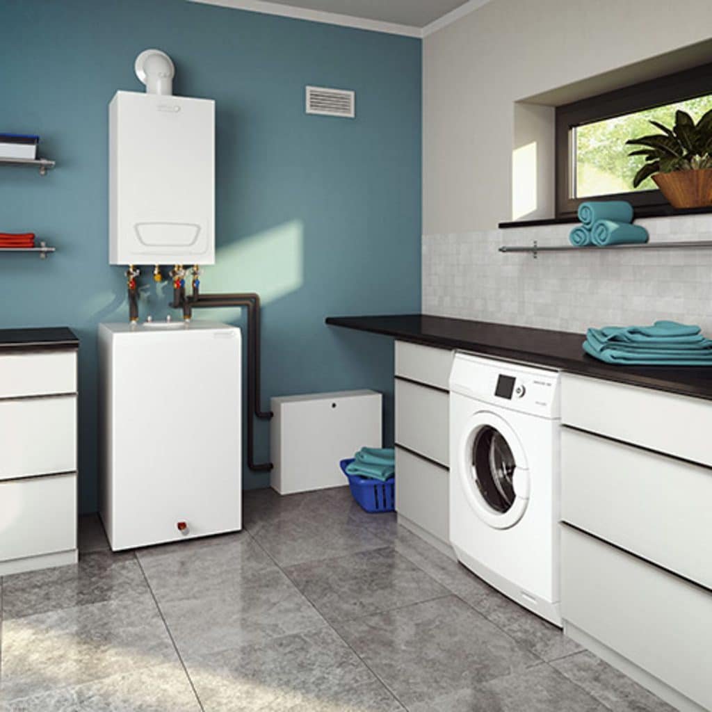 Gas Heizung in einer Waschküche